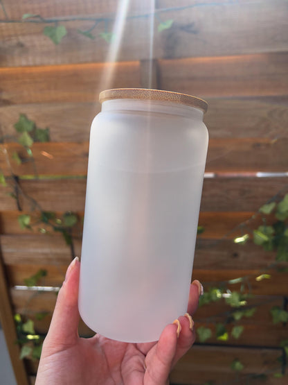 [ Doppelseitig ] 500 ml Trinkglas mit Deckel und Strohhalm | Ballon Hunde