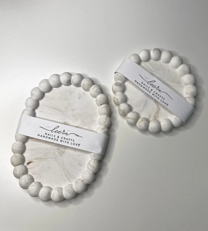 Keramik-Deko | Bubble Tablett und/oder Untersetzer | Marmor oder einfarbig | minimalistisch | wasserfest | einzeln oder als Set