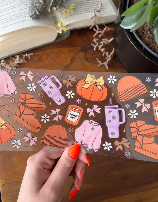 [ Einseitig ] 500 ml Trinkglasaufkleber | Ugg