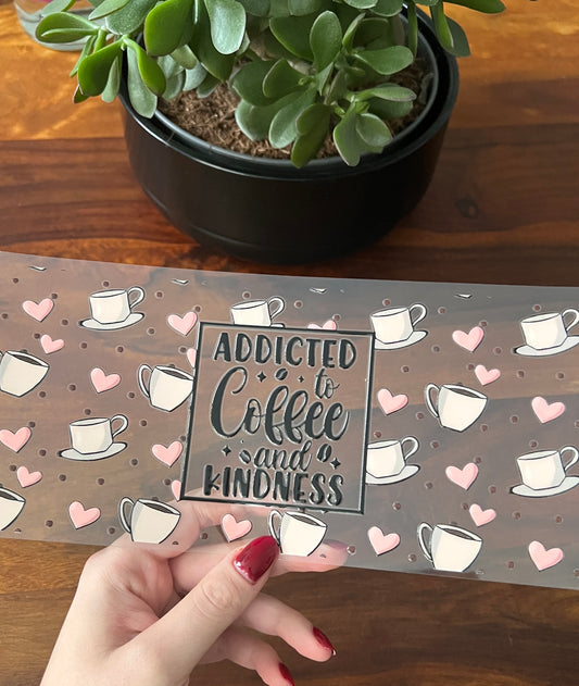 [ Doppelseitig ] 500 ml Trinkglas mit Deckel und Strohhalm | coffee and kindness