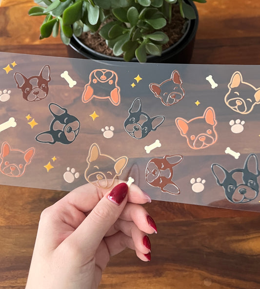 [ Doppelseitig ] 450 ml Teeglas mit Griff / Henkel | frenchies