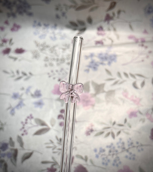 wiederverwendbare Glasstrohhalme | 3D Form Schleife | für 500 ml Glasbecher