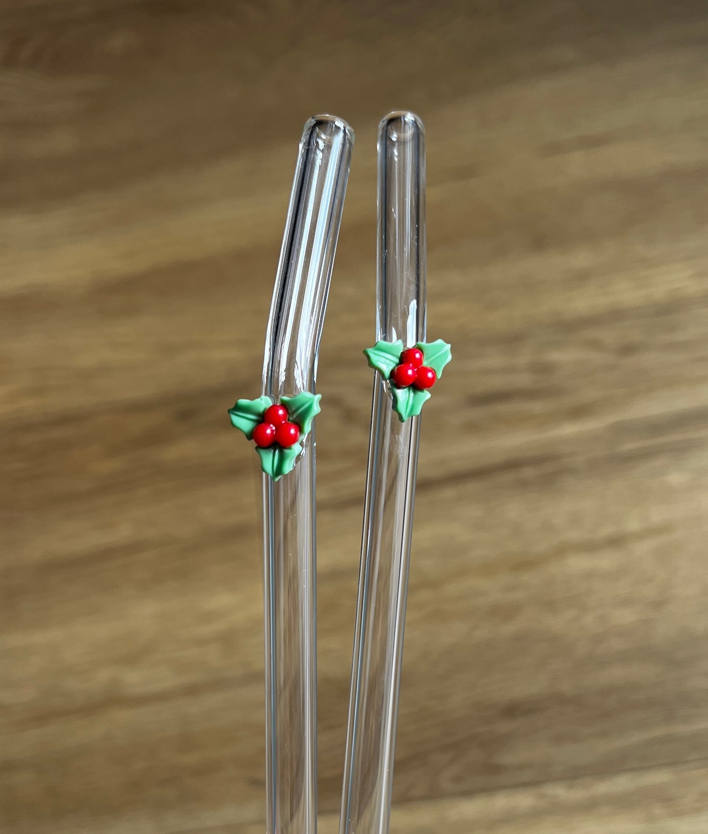 wiederverwendbare Glasstrohhalme | 3D Form Zweige | für 500 ml Glasbecher