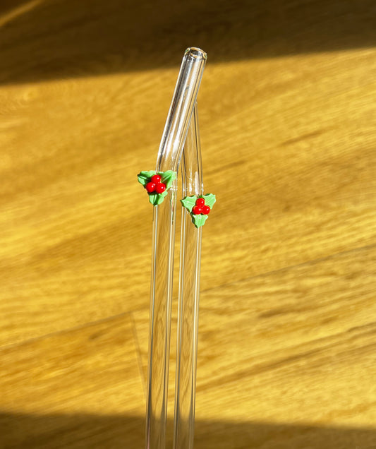 wiederverwendbare Glasstrohhalme | 3D Form Zweige | für 500 ml Glasbecher