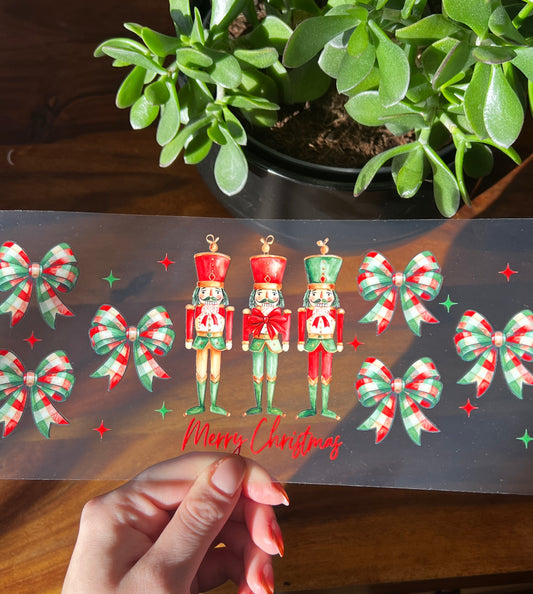 [ Doppelseitig ] 500 ml Trinkglasaufkleber | Nussknacker