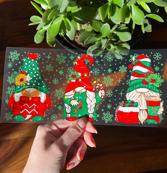 [ Doppelseitig ] 500 ml Trinkglasaufkleber | Gnome