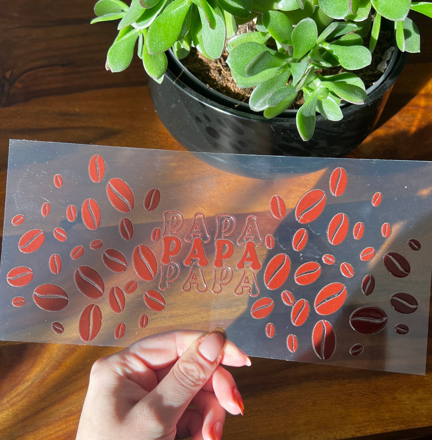 [ Doppelseitig ] 450 ml Teeglas mit Griff / Henkel | Papa