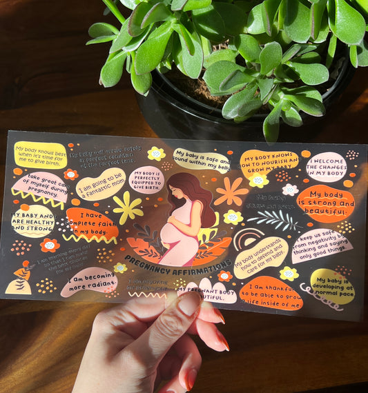 [ Doppelseitig ] 500 ml Trinkglasaufkleber | Schwangerschaft