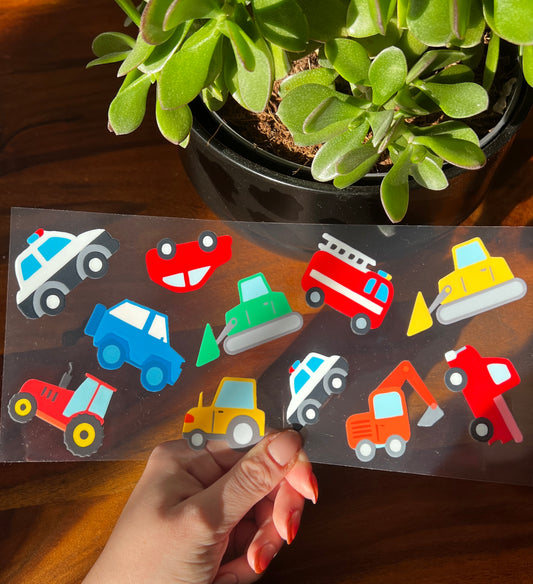 [ Doppelseitig ] 450 ml Teeglas mit Griff / Henkel | Autos