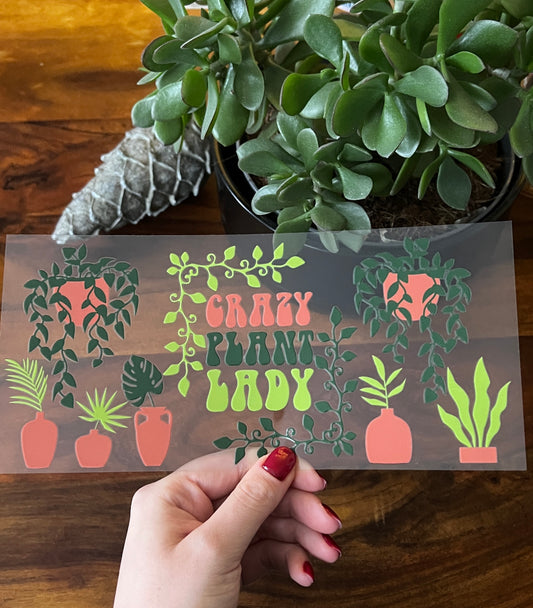 [ Doppelseitig ] 500 ml Trinkglas mit Deckel und Strohhalm | Plant Lady