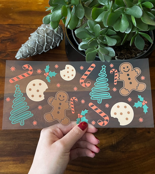 [ Doppelseitig ] 500 ml Trinkglas mit Deckel und Strohhalm | Cookie