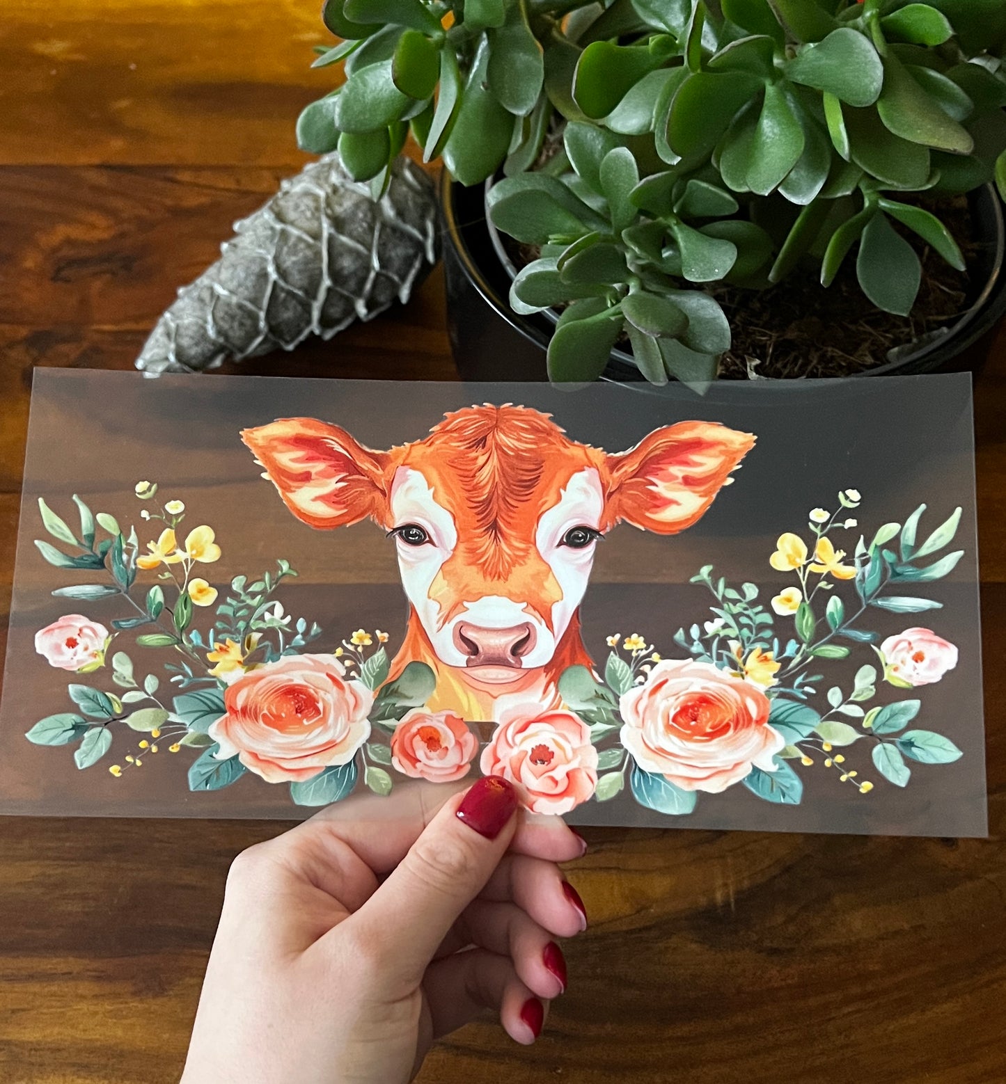 [ Doppelseitig ] 500 ml Trinkglas mit Deckel und Strohhalm | Große Kuh