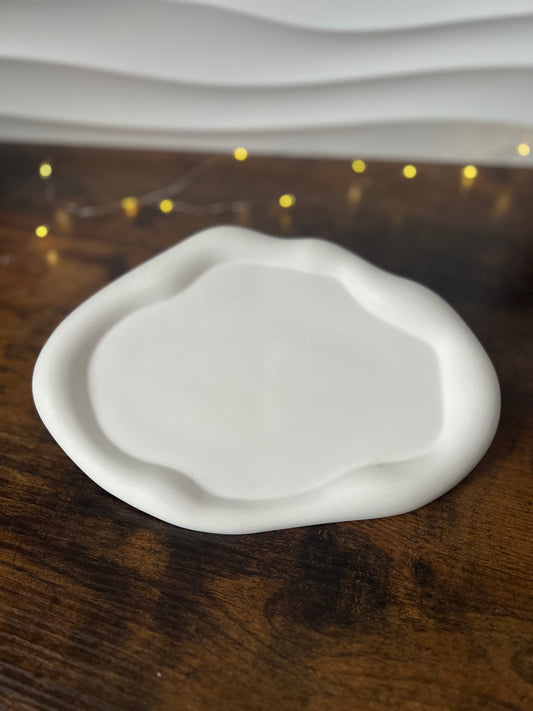 Keramik-Dekoschale geschwungen | Wolken | Schmuckablage | in beige und weitere Farben | minimalistisch | wasserabperlend