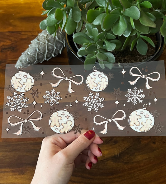 [ Doppelseitig ] 500 ml Trinkglasaufkleber | Nude X-Mas